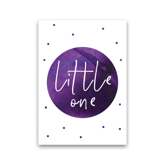 Little One Purple Watercolour Modern Print Print Only