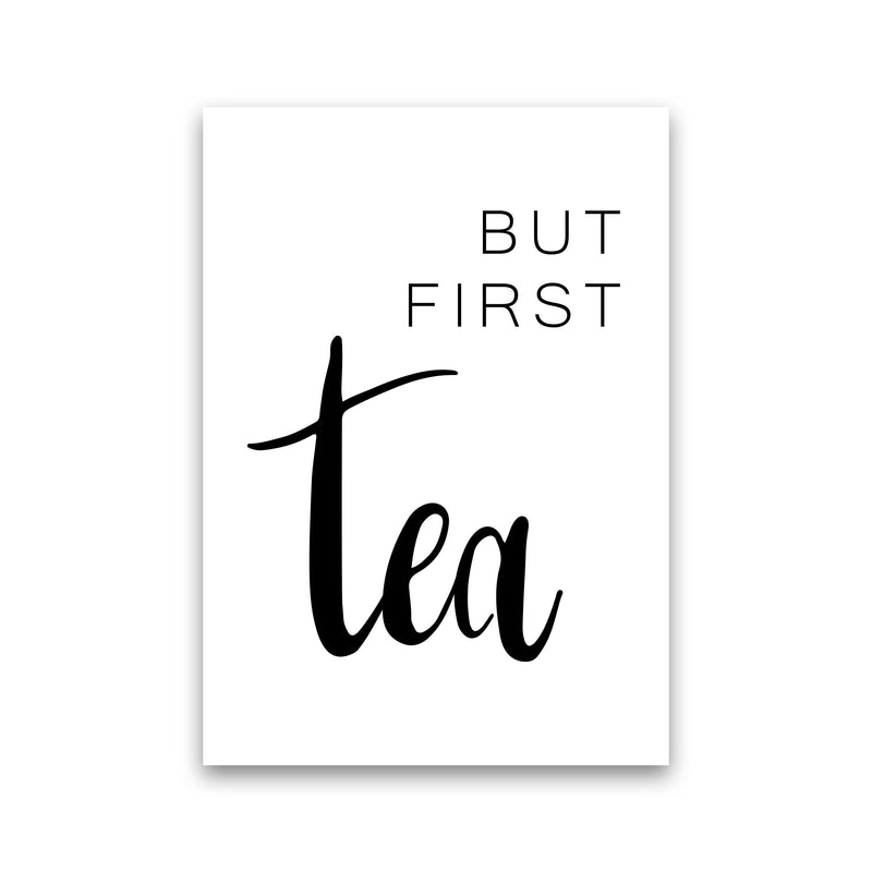 But First Tea Modern Print, Framed Kitchen Wall Art Print Only