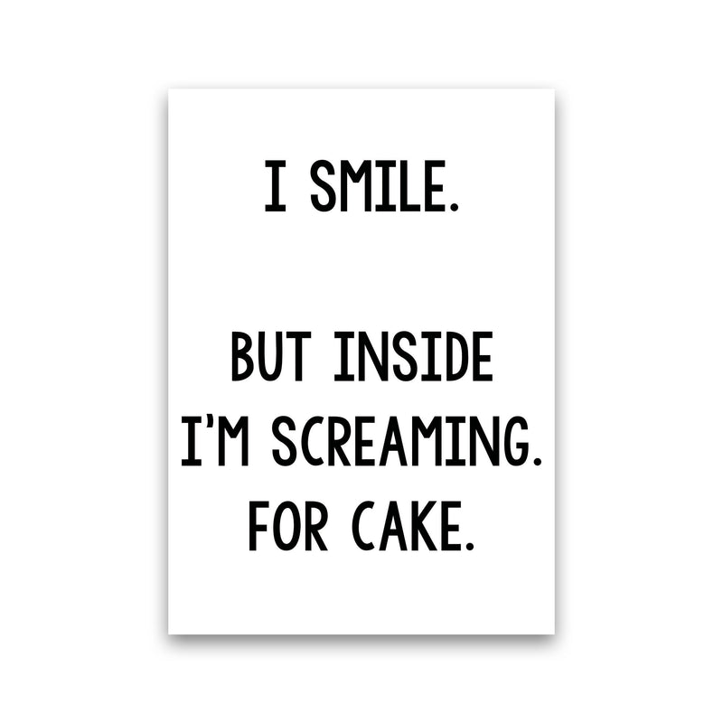 Screaming For Cake Modern Print, Framed Kitchen Wall Art Print Only
