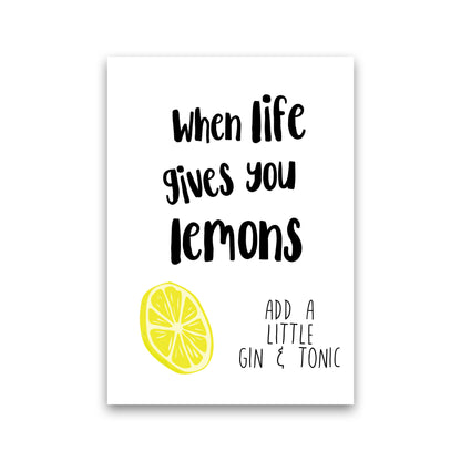 Humorous Gin Sayings Multi Set Kitchen Typography Wall Art Print Only