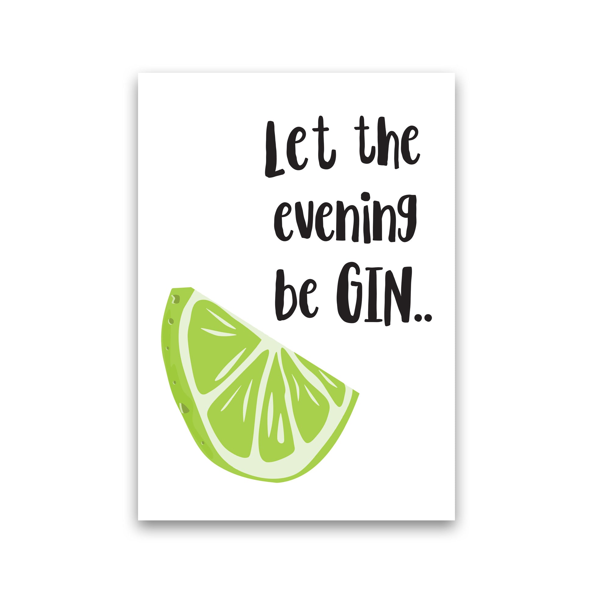 Let The Evening BeGIN Modern Print, Framed Kitchen Wall Art Print Only