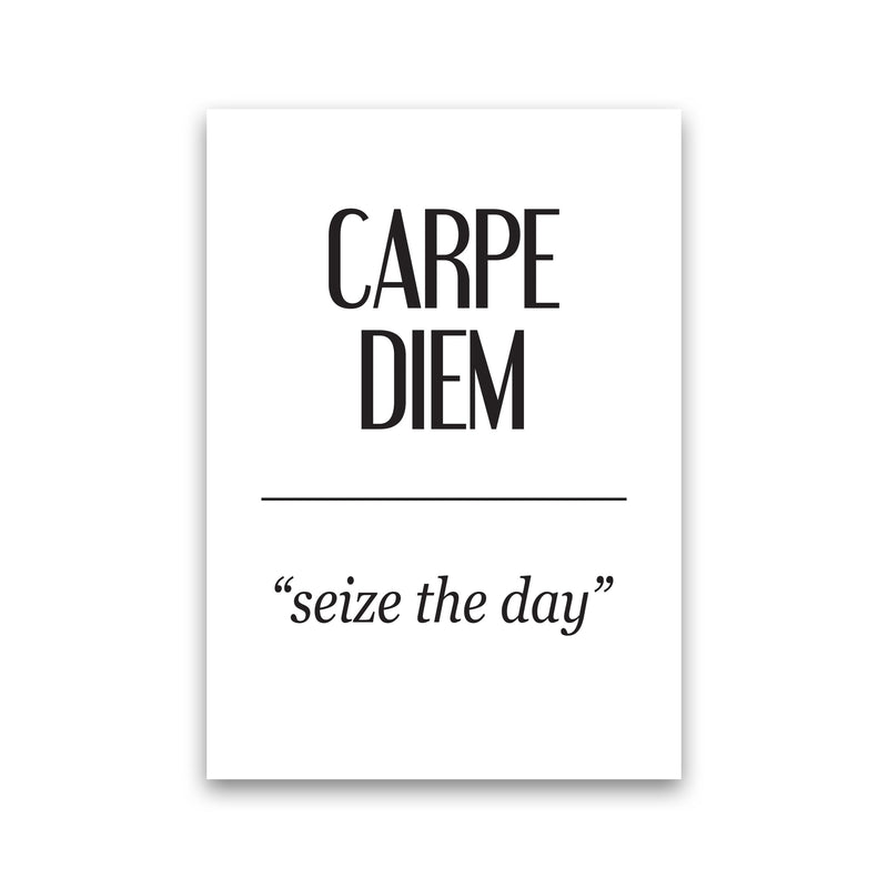 Carpe Diem Framed Typography Wall Art Print Print Only