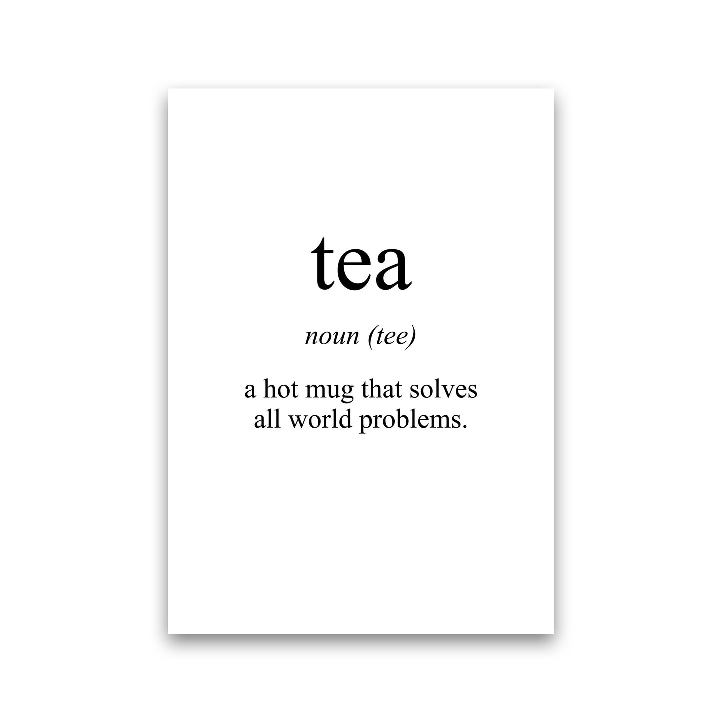 Tea Modern Print, Framed Kitchen Wall Art Print Only