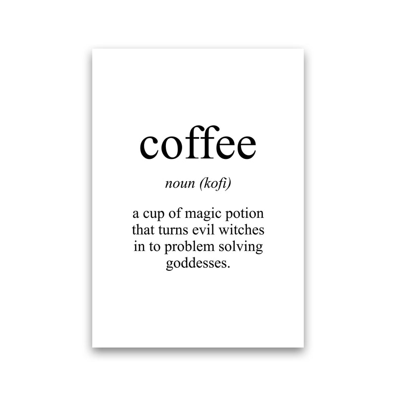 Coffee Framed Typography Wall Art Print Print Only