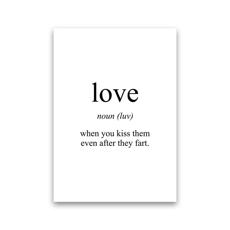 Love Framed Typography Wall Art Print Print Only