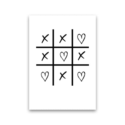 Hearts And Crosses Modern Print Print Only