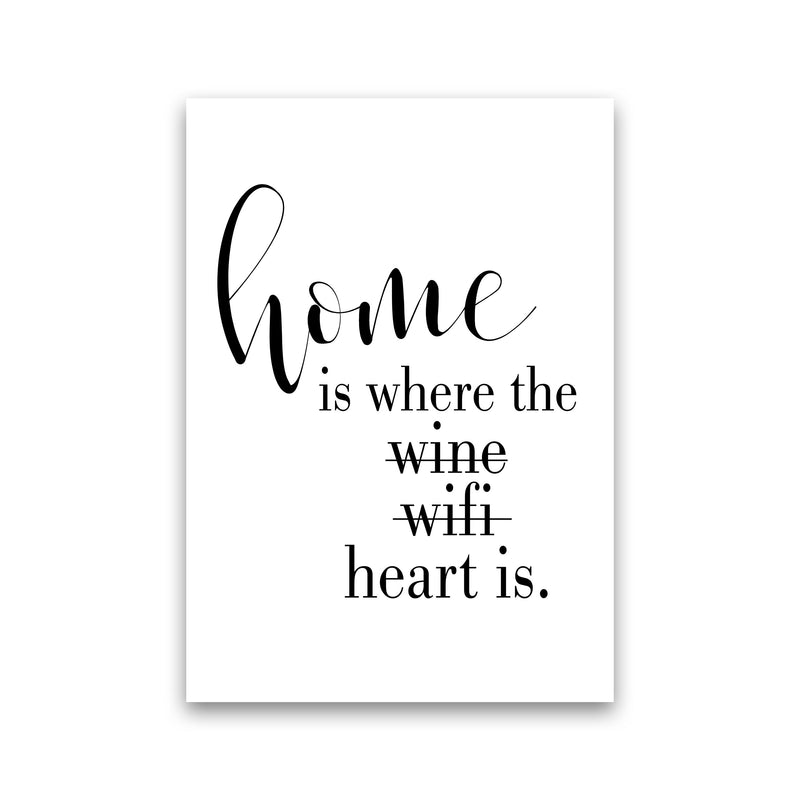 Home Is Where The Heart Is Framed Typography Wall Art Print Print Only