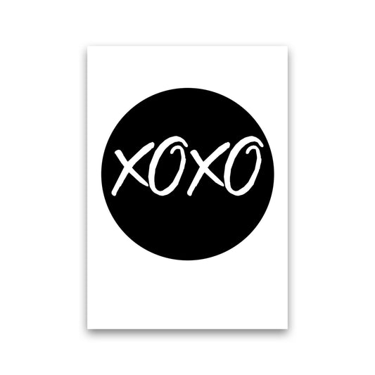 XOXO Black Circle Modern Print Print Only