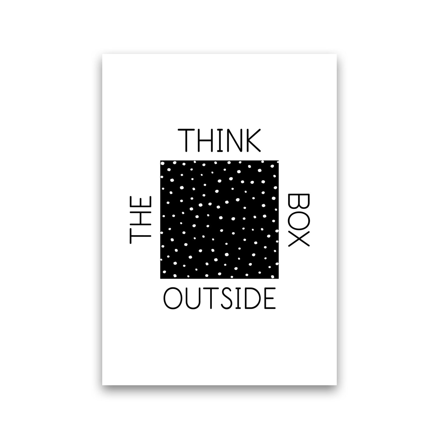 Think Outside The Box Modern Print Print Only