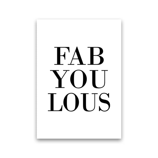 Fabyoulous Framed Typography Wall Art Print Print Only