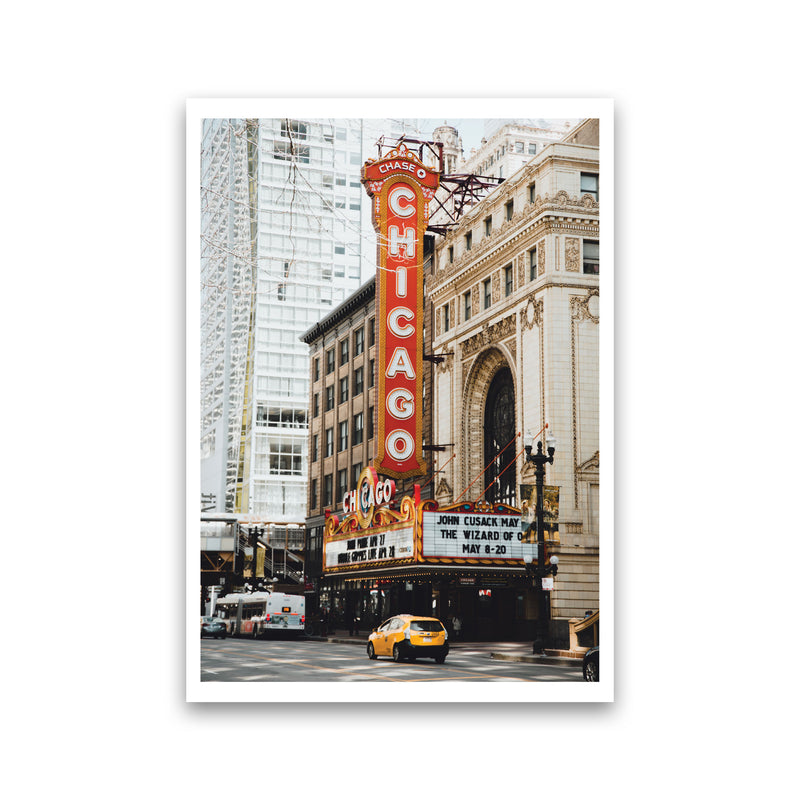 Retro Chicago Theatre Modern Print Print Only