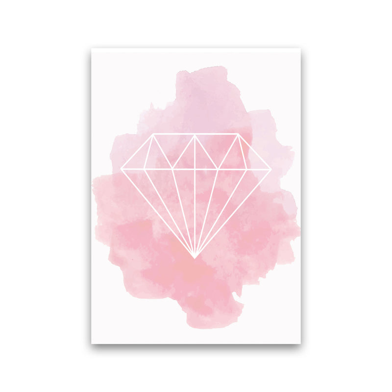 Geo Diamond Pink Watercolour Modern Print Print Only