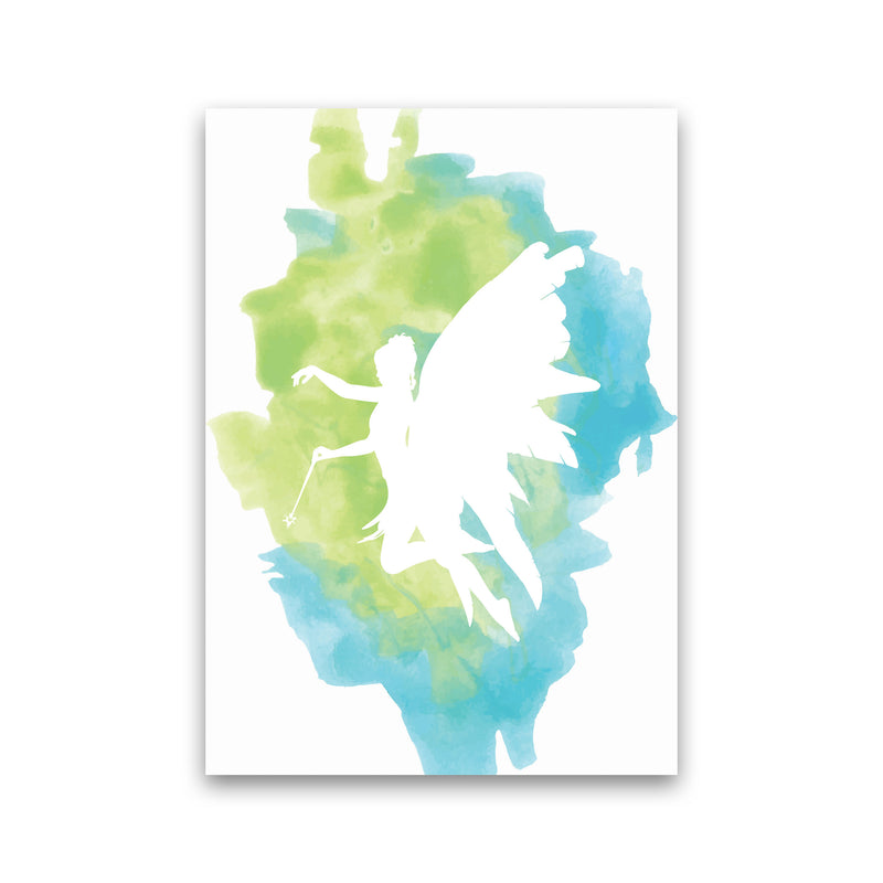 Fairy Turquoise Multi Watercolour Modern Print Print Only
