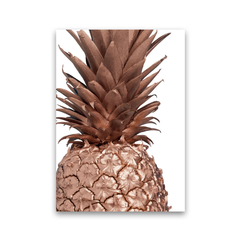 Rose Gold Pineapple Modern Print, Framed Kitchen Wall Art Print Only