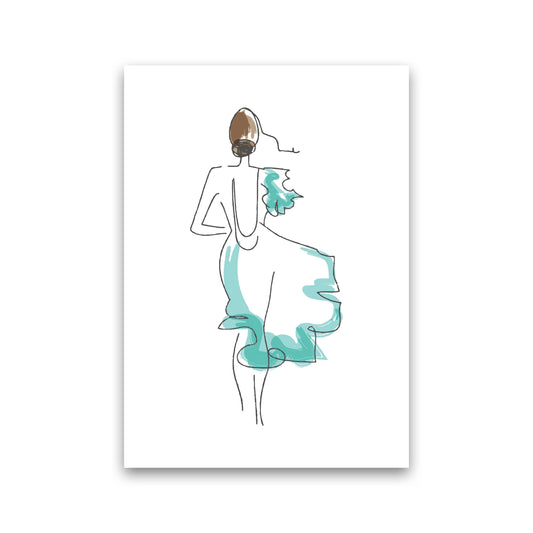 Fashion Line Drawing Modern Print Print Only