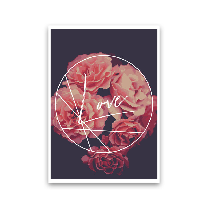 Floral Love Modern Print, Framed Botanical & Nature Art Print Print Only
