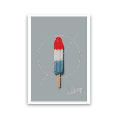 Ice Lolly Modern Print, Framed Kitchen Wall Art Print Only