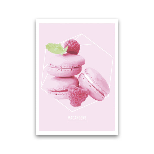 Pink Macaroons Modern Print Print Only