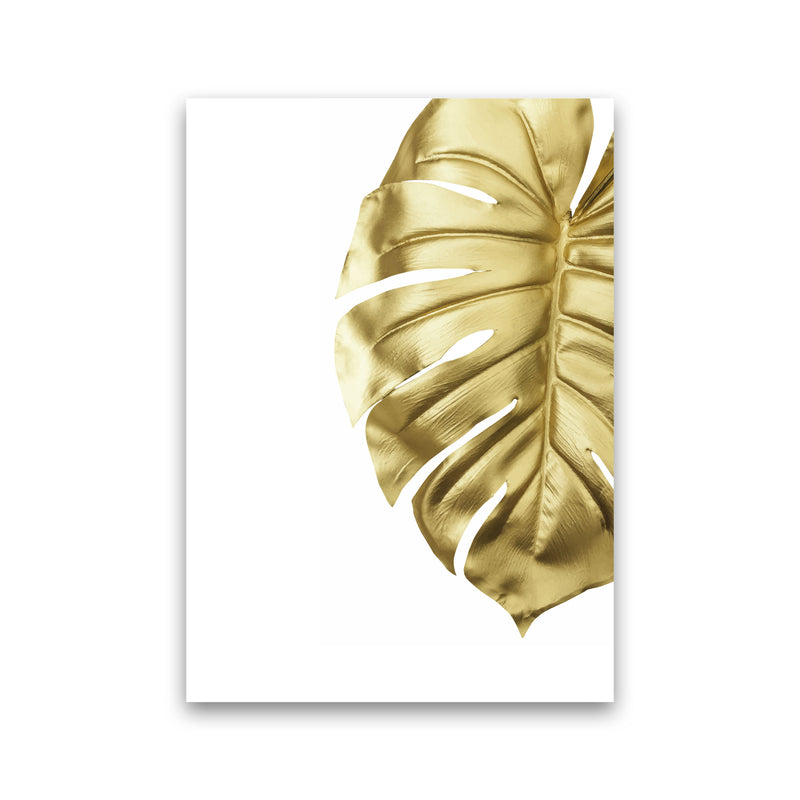 Gold Monstera Modern Print, Framed Botanical & Nature Art Print Print Only