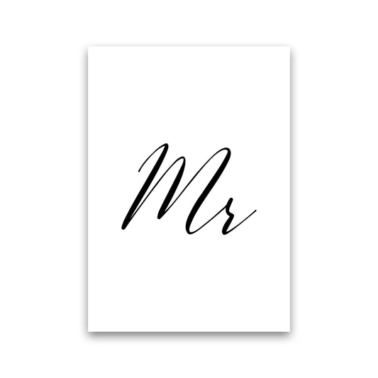 Mr Framed Typography Wall Art Print Print Only