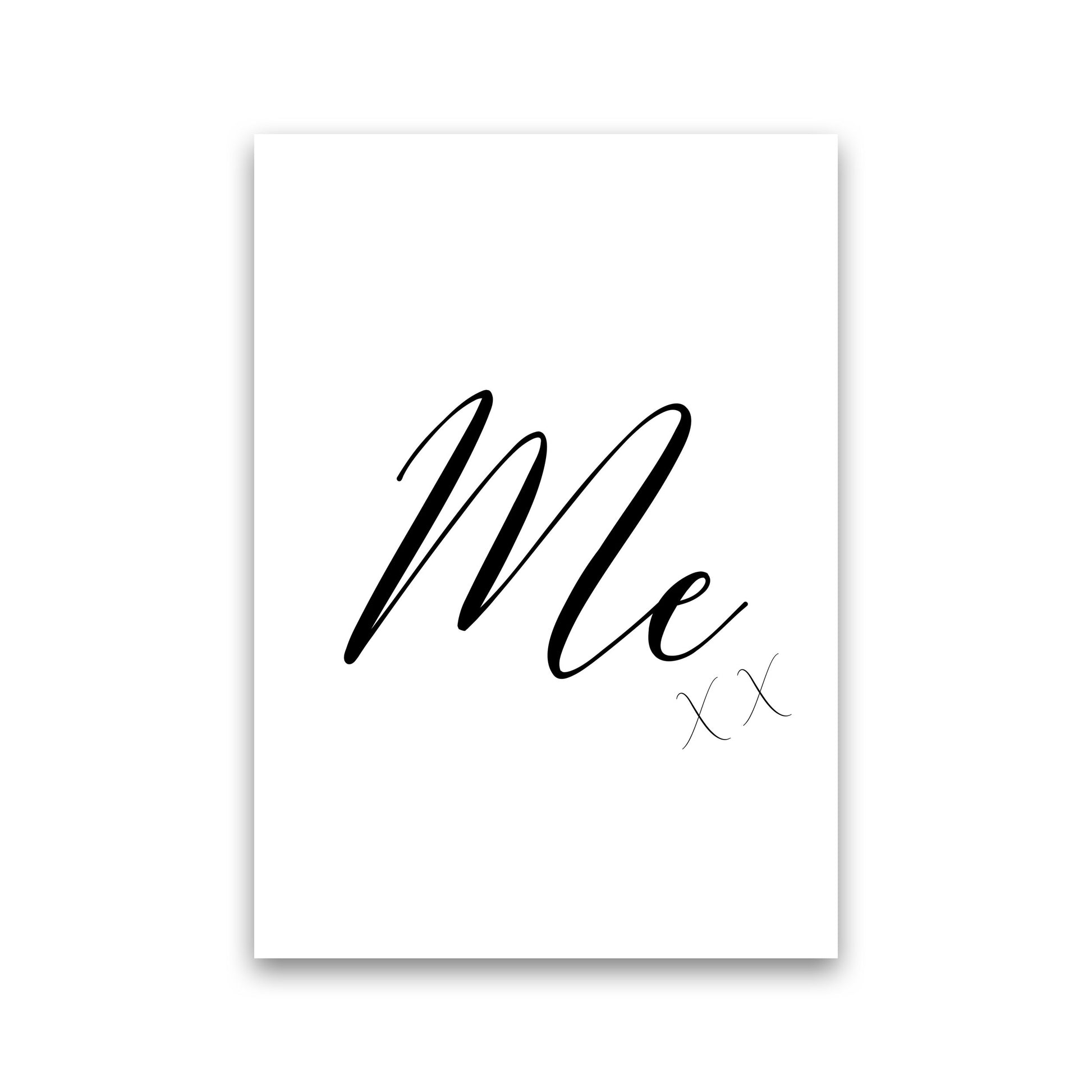 Me Framed Typography Wall Art Print Print Only