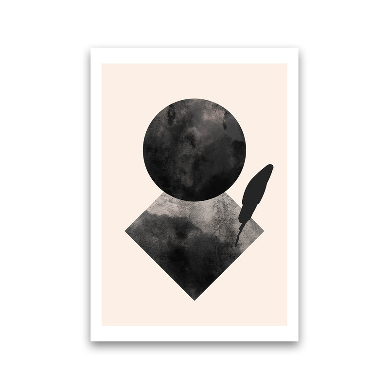 Nude And Black Watercolour 2 Art Print by Pixy Paper Print Only