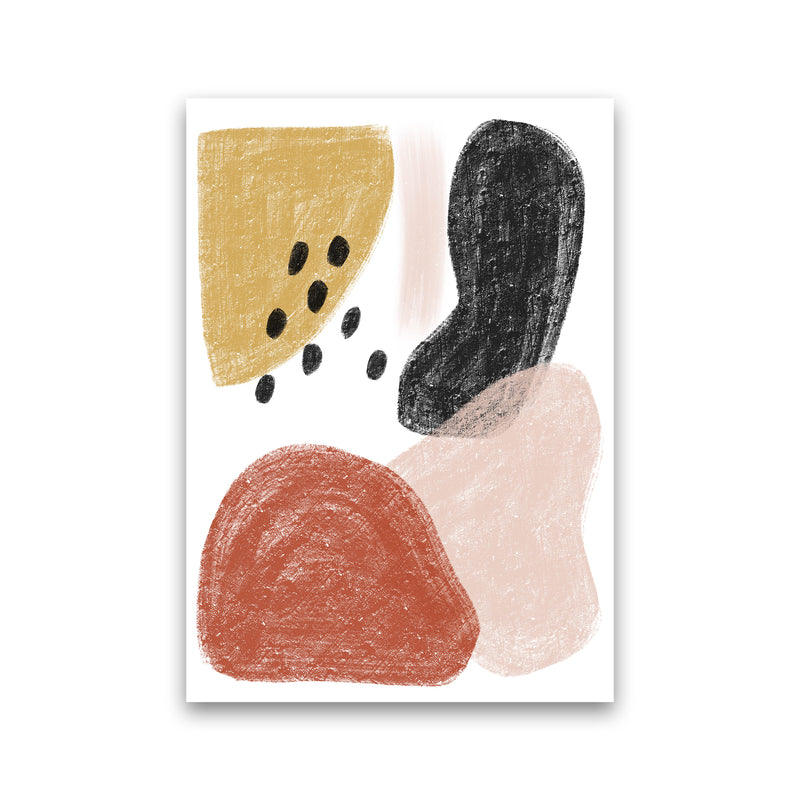 Dalia Chalk Black Polka Shapes  Art Print by Pixy Paper Print Only