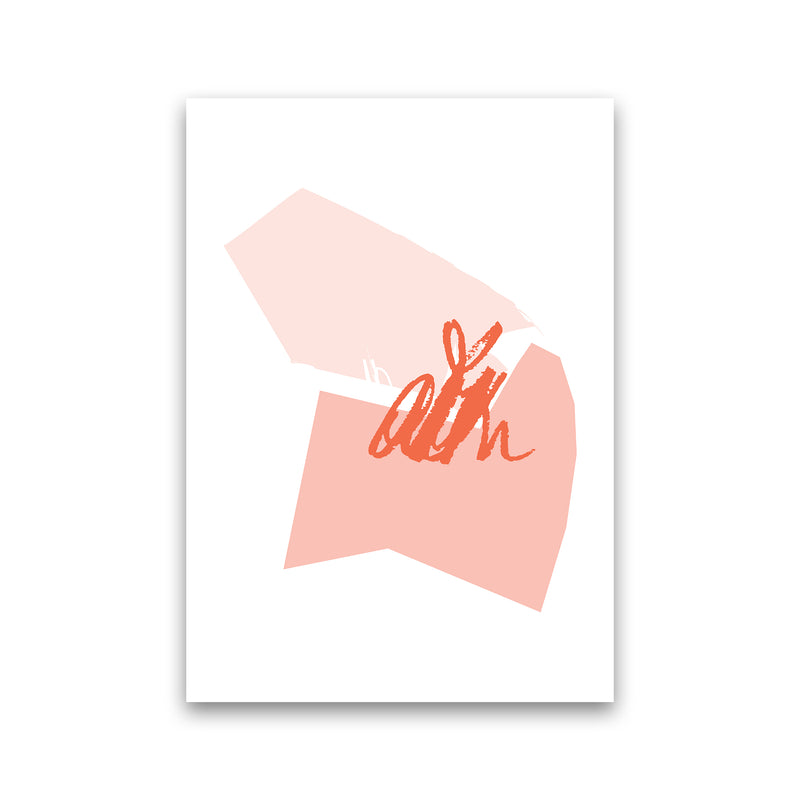 Pink And Coral Palette Shapes  Art Print by Pixy Paper Print Only