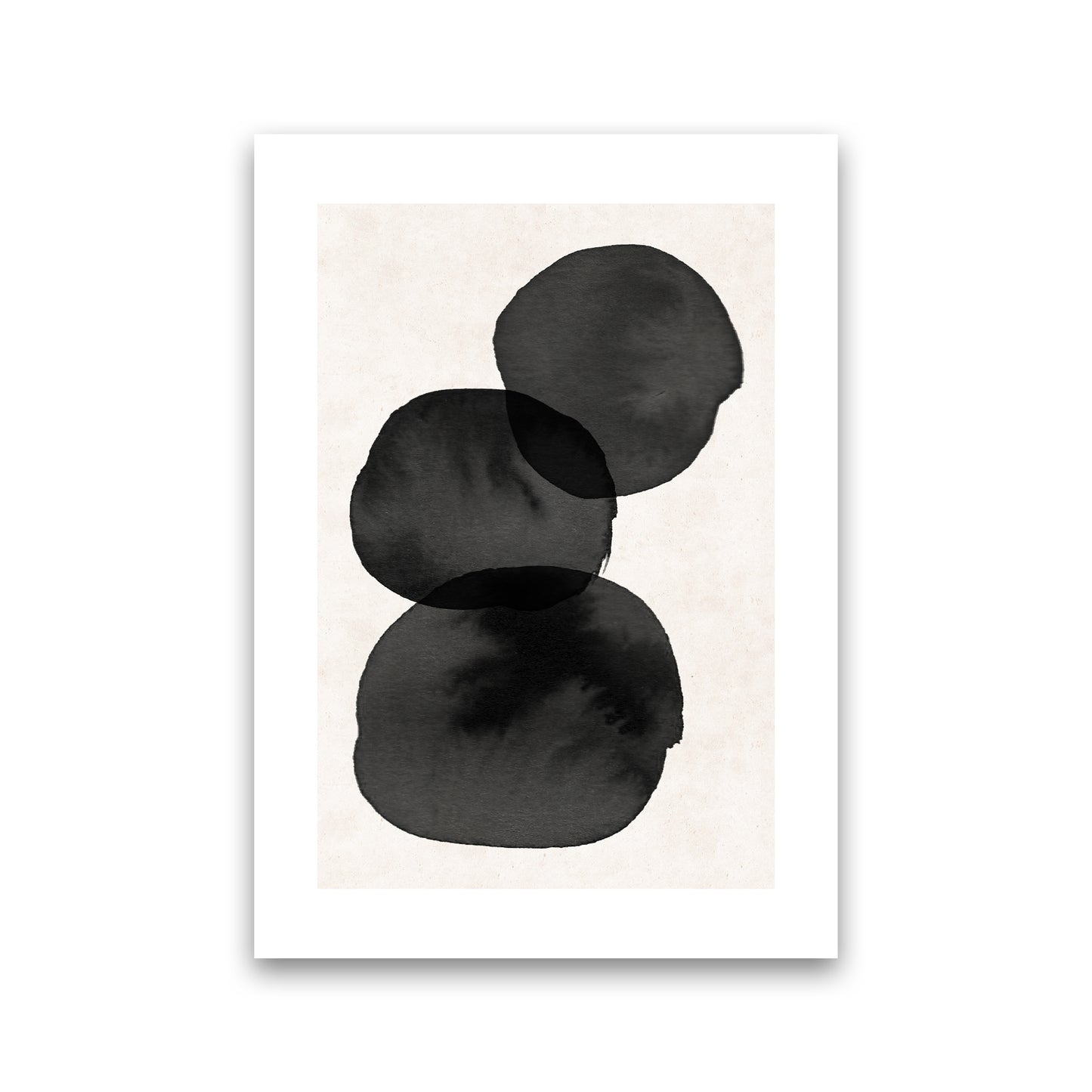 Nude And Pearl Stacked Stones  Art Print by Pixy Paper Print Only