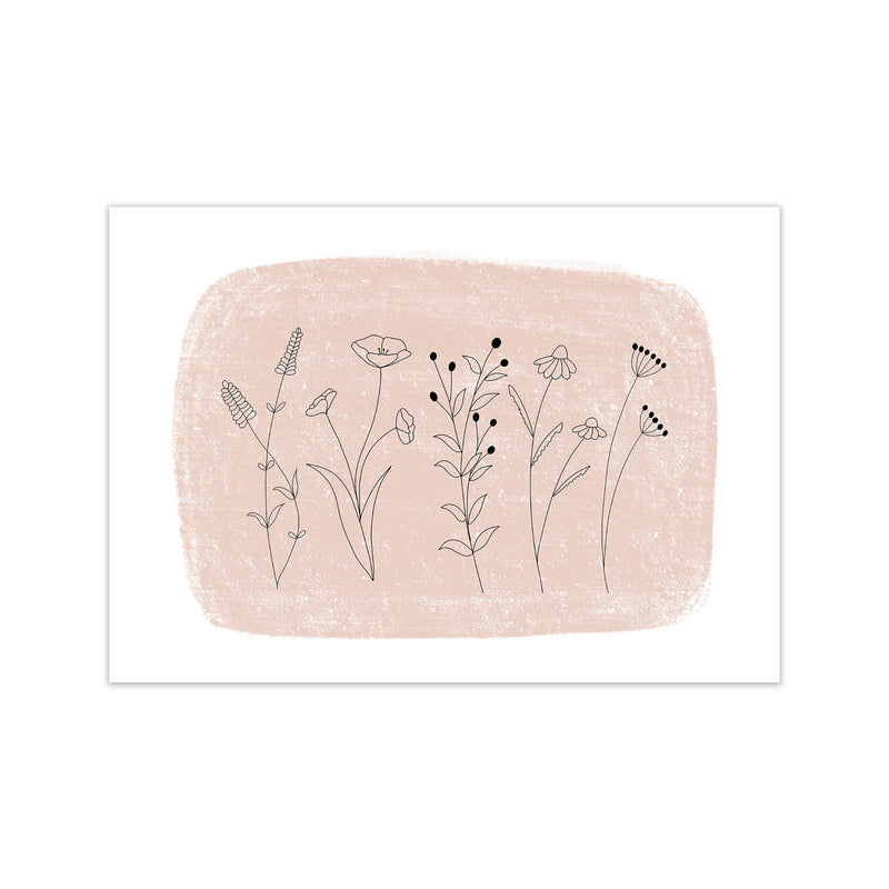 Dalia Chalk Landscape Floral  Art Print by Pixy Paper Print Only