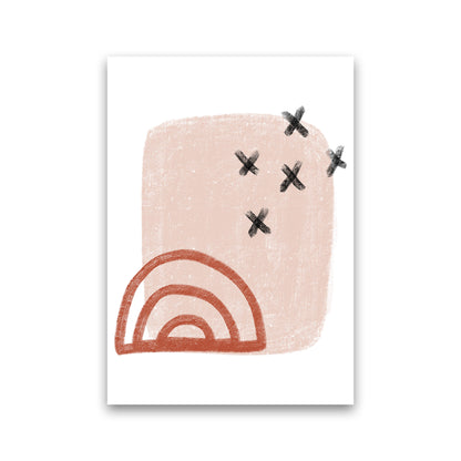 Dalia Chalk Red Rainbow  Art Print by Pixy Paper Print Only