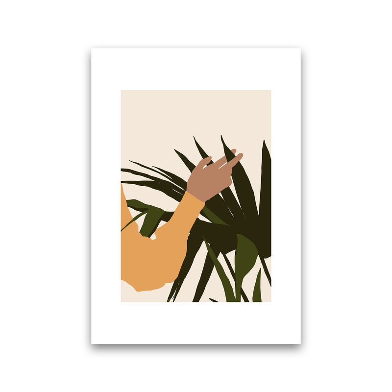 Mica Hand On Plant - N5  Art Print by Pixy Paper Print Only