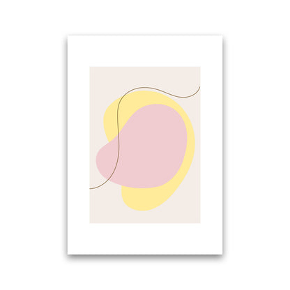 Mila Pink Abstract N22  Art Print by Pixy Paper Print Only