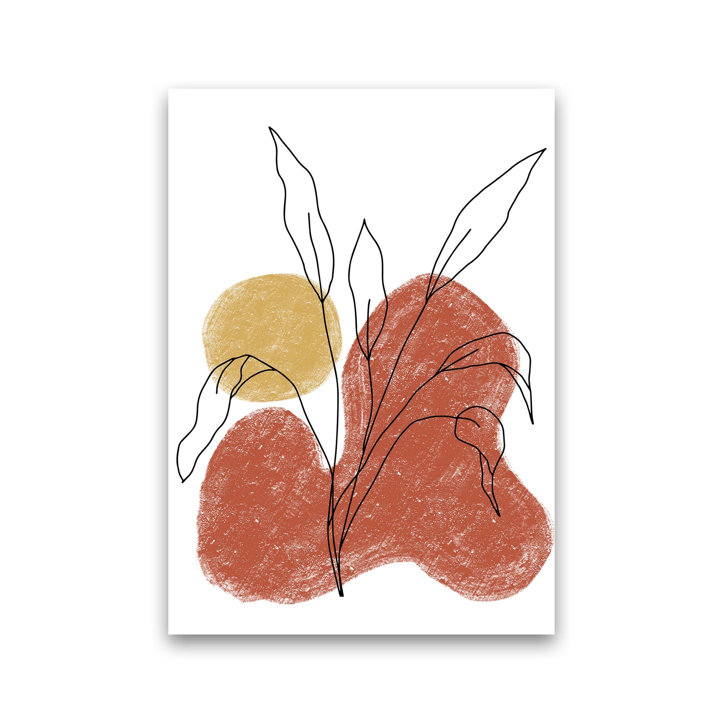 Dalia Chalk Red Floral  Art Print by Pixy Paper Print Only