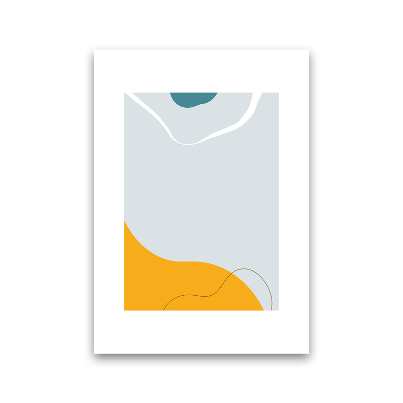 Mita Teal Abstract N21  Art Print by Pixy Paper Print Only