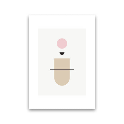 Mila Abstract Pink N1  Art Print by Pixy Paper Print Only