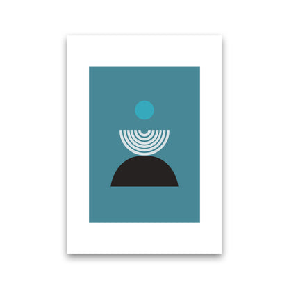 Mita Teal Fountain N8  Art Print by Pixy Paper Print Only