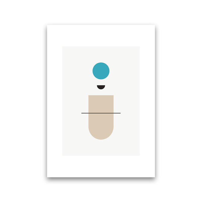 Mita Teal Abstract N1  Art Print by Pixy Paper Print Only