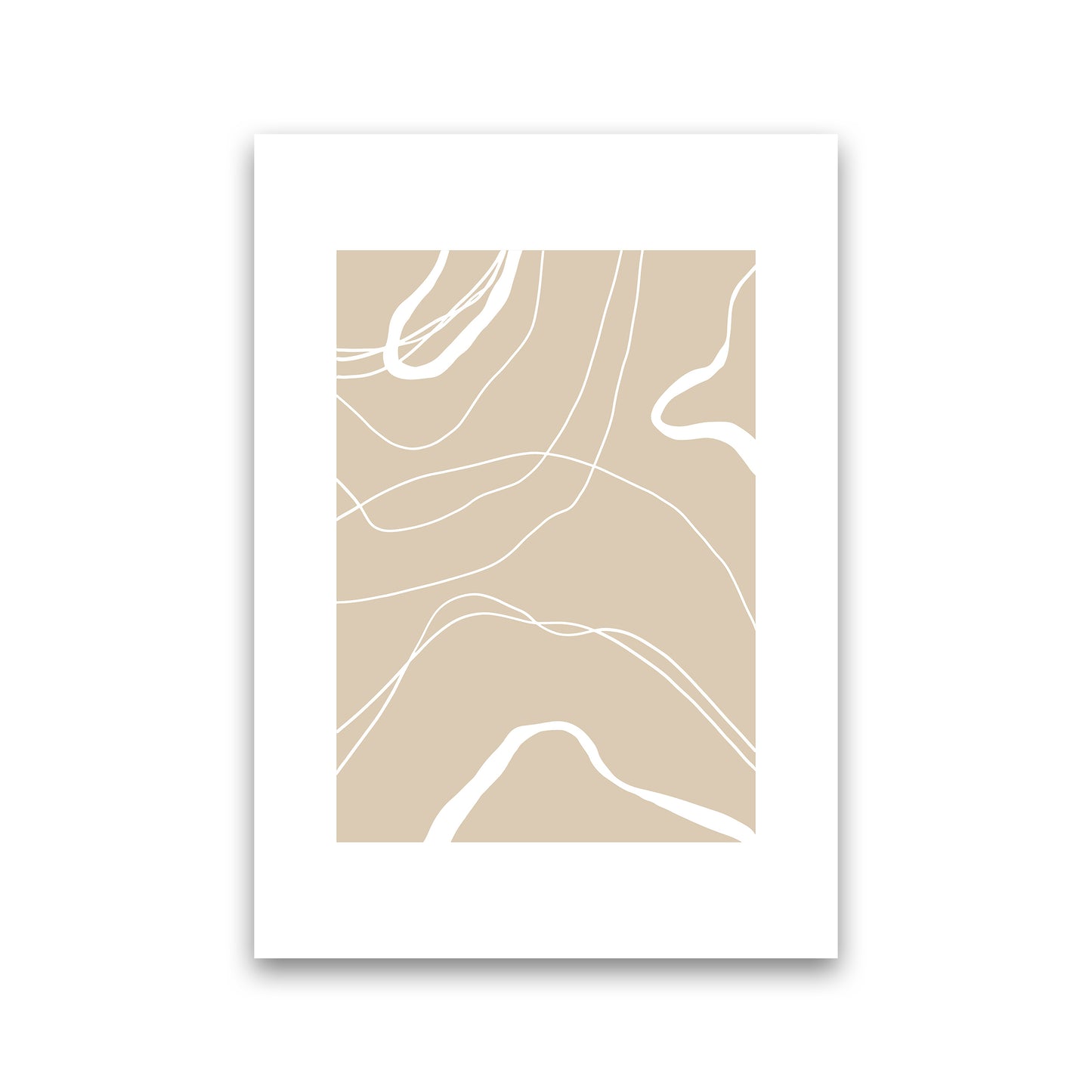 Mica Sand Swirls N24  Art Print by Pixy Paper Print Only