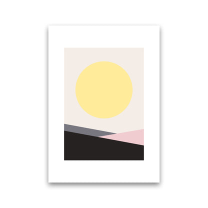 Mila Pink Big Sun N7  Art Print by Pixy Paper Print Only