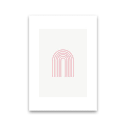 Mila Pink Rainbow N8  Art Print by Pixy Paper Print Only