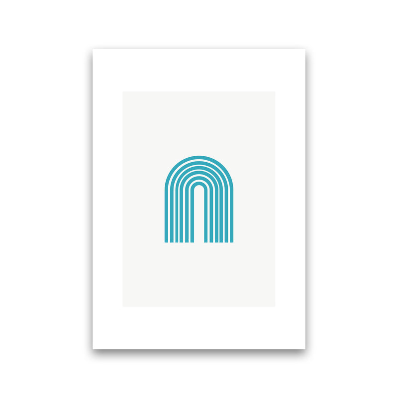 Mita Teal Rainbow N7  Art Print by Pixy Paper Print Only