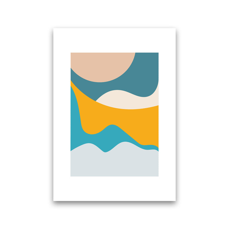 Mita Teal Dunes N14  Art Print by Pixy Paper Print Only
