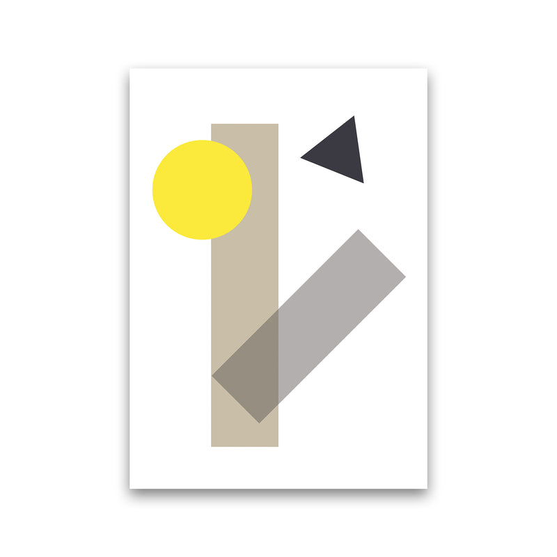 Random Geo Yellow  Art Print by Pixy Paper Print Only