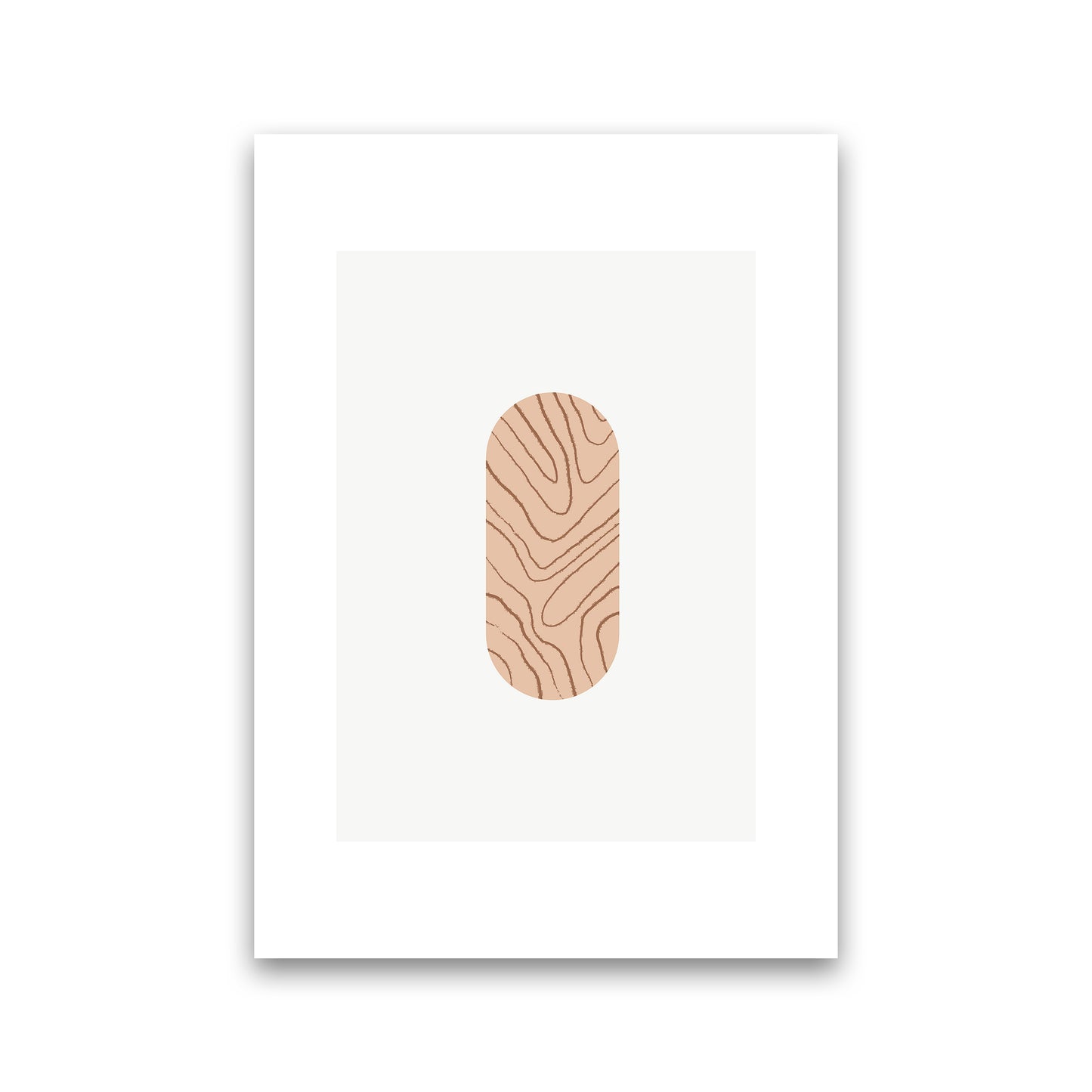 Mila Leaf Pink N2  Art Print by Pixy Paper Print Only