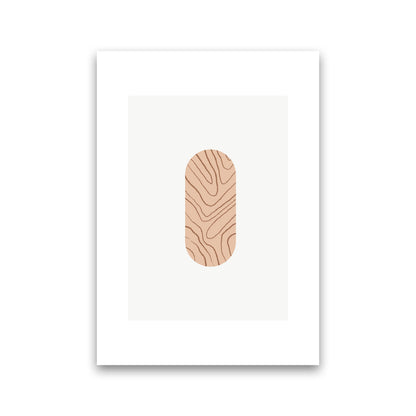 Mila Leaf Pink N2  Art Print by Pixy Paper Print Only