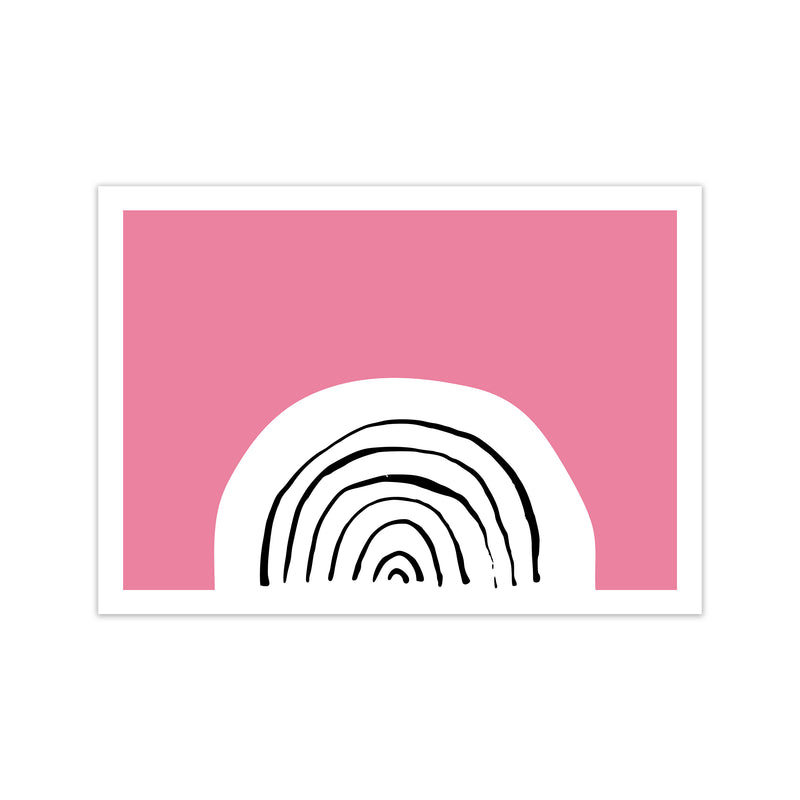 Pink Rainbow Neon Funk  Art Print by Pixy Paper Print Only