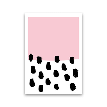 Pink Polka Neon Funk  Art Print by Pixy Paper Print Only