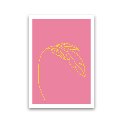 Plant Pink Neon Funk  Art Print by Pixy Paper Print Only