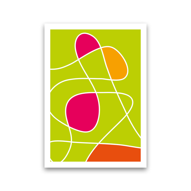 Lime Mess Neon Funk  Art Print by Pixy Paper Print Only